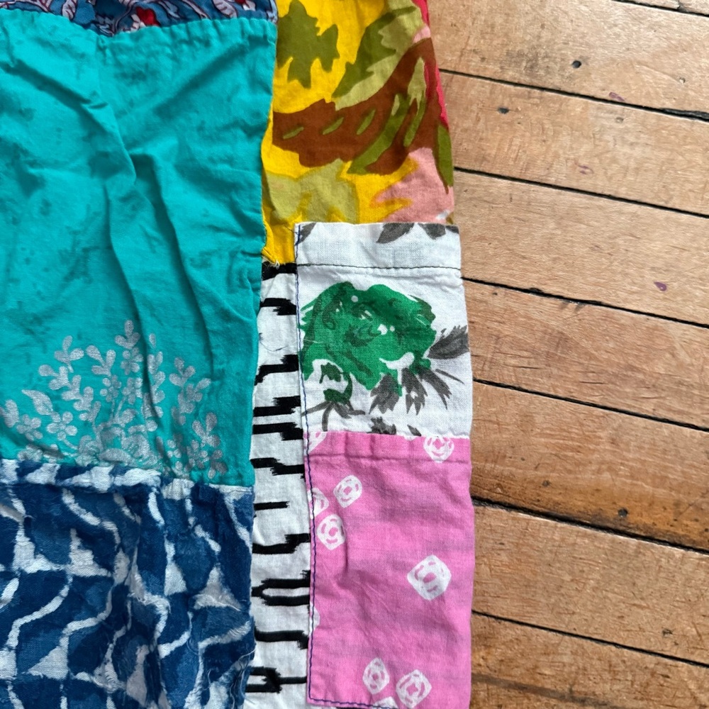 Multicolor Patchwork Women's Pants Size S 100% Co… - image 4